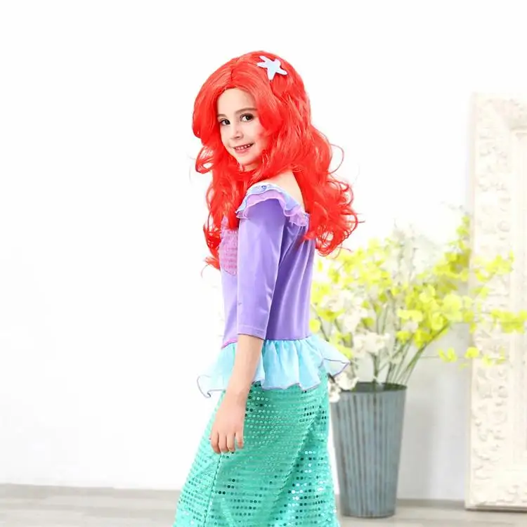 Kinderen Fancy Cosplay Kostuum Anime Little Mermaid Ariel Prinses Jurk