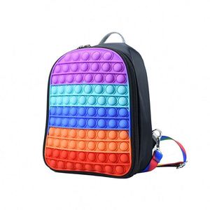 TOYSRUNNER New Design <b>Children</b> Bags Schoolbag Popit <b>Backpack</b> 2022 Nylon Unisex Eco-friendly Fashion Colors Waterproof - Product Image 4