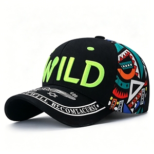 Gorra de Béisbol con Estampado de Grafiti y Bordado, Protección Solar, Ajustable, Estilo Urbano para Hombres y Mujeres - Product Image 3