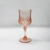 Verres à vin rouge et à cocktail en plastique CX PS à pied haut sans pied, capacité de 12 oz, ensemble de 24 pièces, portables, réutilisables, écologiques