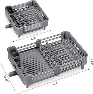 <span class=keywords><strong>Escurridor</strong></span> de Platos de Acero Inoxidable - <span class=keywords><strong>Escurridor</strong></span> de Platos para Encimera de Cocina, <span class=keywords><strong>Escurridor</strong></span> <span class=keywords><strong>Extensible</strong></span> con Bandeja Plegable - Product Image 6