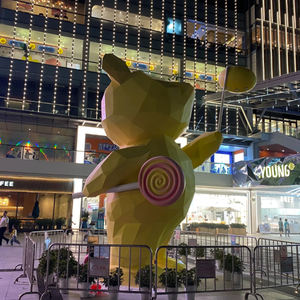 รูปปั้นหมีรูปทรงเรขาคณิตทำจากสแตนเลสของคนดังอินเทอร์เน็ตดีไซน์ทันสมัยทนทานรับประกัน1ปีสำหรับสวนกลางแจ้ง - Product Image 4