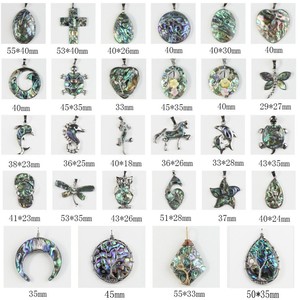 Collana con Ciondolo a Goccia d'Acqua in Conchiglia Naturale di Abalone con Catena in Bambù, Ideale per Gioielli Transfrontalieri - Vendita all'Ingrosso - Product Image 6