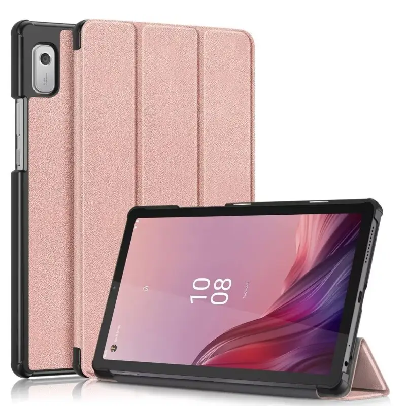 غطاء ذكي رفيع لجهاز Lenovo Tab M9 للوقوف/النوم التلقائي مع مادة متينة من البولي يوريثان غطاء حماية ظهر قاسي واقي من مادة الجلد المطبوعة