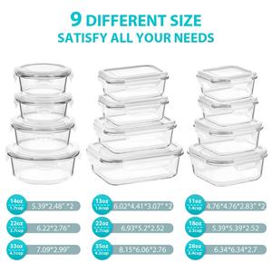 Eco-Friendly Glass Food Container with Snap Locking Lid for Kitchen Organization for Lunch <b>Box</b> Storage or Present Giving - Product Image 4