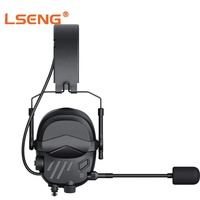 Casque tactique LSENG NRR26dB, équipé de connecteurs U-174/U, PTT&VOX et micro détachable pour le tir et l'entraînement tactique