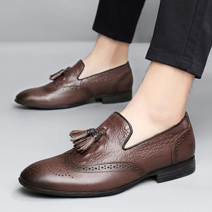 Zapatos Brogue de Otoño para Hombre, de Piel de Vacuno, con Punta Redonda, Estilo Inglés Vintage, con Borlas, Formales, para Negocios - Product Image 3