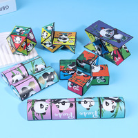 Cube Stéréo Magnétique 3D en Plastique Style Douyin, Jouet Anti-Stress pour Jeunes, Déformation Multi-Formes