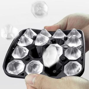Molde de silicona para cubitos de hielo de grado alimenticio para el hogar, con forma de diamante, 16 rejillas, para venta al por mayor - Product Image 2