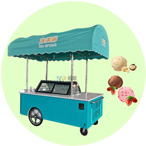 Chariot de vente ambulante de glaces italiennes de style gelato, populaire en été 2025, pour la vente de glaces, chariot de vente ambulante de nourriture - Product Image 6