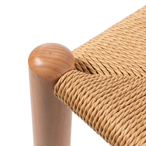 High Quality Modern Hand Knitting <strong>Foot</strong> <strong>Stool</strong> <strong>Rattan</strong> Wooden <strong>Stool</strong> for Living Rooms - Product Image 5