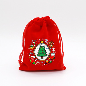 Venta al por mayor de decoraciones navideñas, bolsas de regalo navideñas rojas, bolsas para dulces y bocadillos navideños, bolsas seguras para envasar frutas - Product Image 6