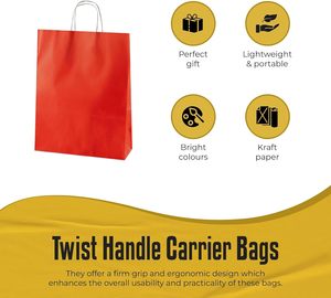 Bolsa de Papel Kraft Sostenible Personalizada al por Mayor, de Alta Calidad, Reciclada, Resistente a Desgarros y a la Grasa, Clásica, para Supermercado, con Laminación - Product Image 2