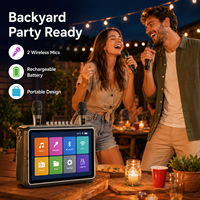 Altavoz Karaoke Todo en Uno 2026, Potente, con Doble Woofer de 4.5 Pulgadas, 40W, Pantalla Táctil, Inalámbrico, para Teléfono Móvil y Computadora