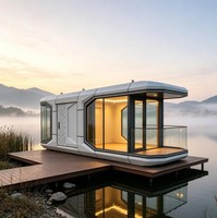 Maison Capsule Spatiale Préfabriquée Modulaire Apple Cabin Luxe Glamping Hôtel Villa Miniature