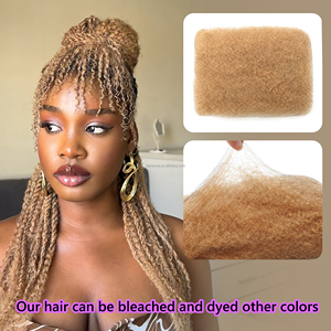 4CW mode Micro torsion cheveux humains Afro crépus en vrac cheveux humains torsion tresses pour Dreadlock Extensions pour femme/<span class=keywords><strong>homme</strong></span> noir - Product Image 6