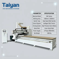 Machine de découpe de cadres photo CNC contrôlée par PLC Taiyan, moteur, largeur de coupe 88 cm, puissance 12 kW, longueur de table de coupe 350 cm, 45