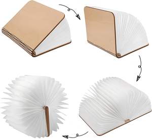 ไฟอ่านหนังสือพกพา LED รูปทรงหนังสือ ชาร์จผ่าน USB ได้ พับได้ แม่เหล็ก 3 มิติ ของขวัญตกแต่ง ขายส่ง - Product Image 6