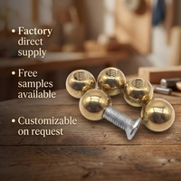 Lead Free Solid Brass Ball Ceiling Hanging Decorative Sphere Copper Bell Brass Bell Accessories Bearing Ball Free Sample