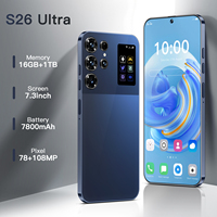 Teléfono Celular Android Original S26 Ultra, Pantalla de 7.3 Pulgadas, 16GB+1TB, Deca Core, Cámara de 108MP, Doble SIM, Desbloqueado, Smartphone 5G al por Mayor
