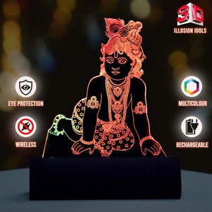 Lampe de tableau de bord LED Nandkishor Murti de qualité supérieure avec design lumineux à changement de couleur pour la décoration de véhicule, disponible à la vente - Product Image 6