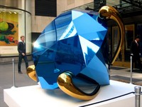 Offre Spéciale fine art métal artisanat sculpture miroir poli brillant en acier inoxydable diamant sculpture