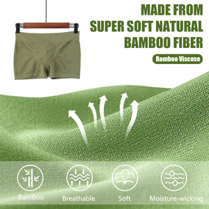 Bambù | <span class=keywords><strong>Boxer</strong></span> di biancheria intima da <span class=keywords><strong>uomo</strong></span> in bambù Premium <span class=keywords><strong>senza</strong></span> <span class=keywords><strong>cuciture</strong></span> proprietà traspiranti traspiranti pugile per <span class=keywords><strong>uomo</strong></span> - Product Image 2