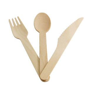 Lot de couverts en bois jetables (cuillères et fourchettes) pour la maison, le jardin, le camping et les rassemblements – Vente en gros à prix réduit - Product Image 6