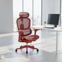 Chaise de bureau ergonomique en maille au design moderne avec appui-tête réglable et fonction pivotante pour cadre dirigeant
