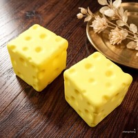 Jouet anti-stress Vaseline en forme de farine de noix de coco et de fromage, à presser, à rebond lent, ultra-extensible, idéal pour les cadeaux de fête