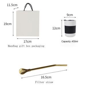 Custom logo Festival Business Gift Box Set 450ml Silicone Sleeve <b>Ceramic</b> Double Wall Insulated Travel Coffee <b>Cup</b> with Slider Lid - Product Image 5