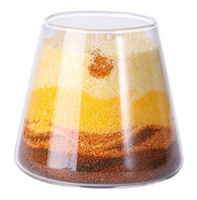 Bougie d'art sablé en verre superposé, avec cire perlée colorée, motif paysage marin coucher de soleil, faite à la main, pour décoration intérieure, cadeau, Diwali, bars, vente en gros