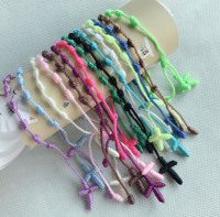 Bracelet à cordons noués faits à la main, 30 pièces, bijoux, méditation espagnol