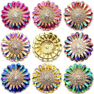 Clear and clear ab different styles sew on crystal applique Rhinestone applique