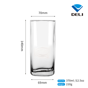 Verre à eau en verre sodocalcique transparent, robuste et élégant, de grande capacité (370 ml), de qualité supérieure et réputé - Product Image 6
