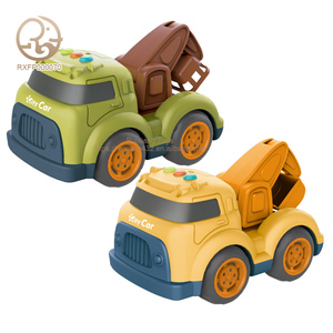 Jouets de transport moulés sous pression pour garçons <span class=keywords><strong>dessin</strong></span> <span class=keywords><strong>animé</strong></span> <span class=keywords><strong>Mini</strong></span> <span class=keywords><strong>pelle</strong></span> camion de pompiers musique lumière coulissante assainissement véhicule jouets aériens - Product Image 1