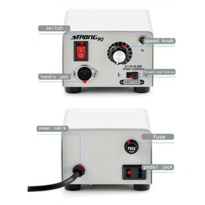 Machine à ongles électrique 65W puissante, dissolvant de vernis à ongles 90, modèle 102L 2.35mm, pour manucure et pédicure, avec embout lime à ongles - Product Image 2