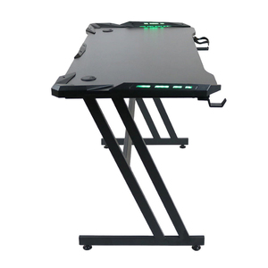 <span class=keywords><strong>Bureau</strong></span> d'ordinateur de table, accessoires de jeu PC, mobilier moderne, <span class=keywords><strong>bureau</strong></span> de jeu noir en forme de Z - Product Image 2
