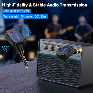 Sistema Wireless per Chitarra Personalizzato 5.8GHz con Custodia di Ricarica <span class=keywords><strong>Portatile</strong></span> da 2000mAh, Trasmettitore e Ricevitore Wireless per Chitarra Elettrica - Product Image 6