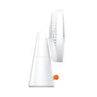 Mini ventilateur portatif pliable rechargeable en plastique, moteur sans balais, batterie USB, trois vitesses de refroidissement, autonomie de 6 à 8 heures
