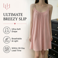 Robe de nuit pour femme en modal côtelé respirant à fines bretelles, idéale pour la détente et le sommeil à la maison, directement de l'usine, faible MOQ