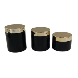 Free sample!pet black pomade jar 250g/empty screw lid container