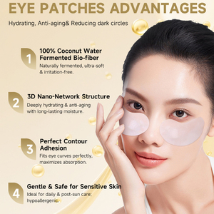Parches <span class=keywords><strong>de</strong></span> Biocelulosa Antienvejecimiento para Ojos con Ácido Hialurónico, Mascarilla Hidratante Profunda para Debajo <span class=keywords><strong>de</strong></span> los Ojos, para Eliminar Arrugas y <span class=keywords><strong>Ojeras</strong></span> - Product Image 3