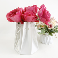 Wholesale Flower White Kraft Paper Packaging Boxes Custom Exquisite Cardboard Vase Waterproof Aqua Box for Flowers