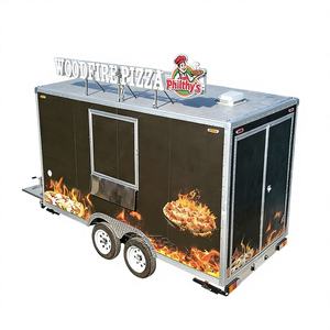 Carrito de Hot Dogs Remolcable de Fibra de Vidrio con Parrilla, Equipo de Catering para Restaurantes al Aire Libre, Remolque de Comida para BBQ, Dulces y Papas Fritas - Product Image 1