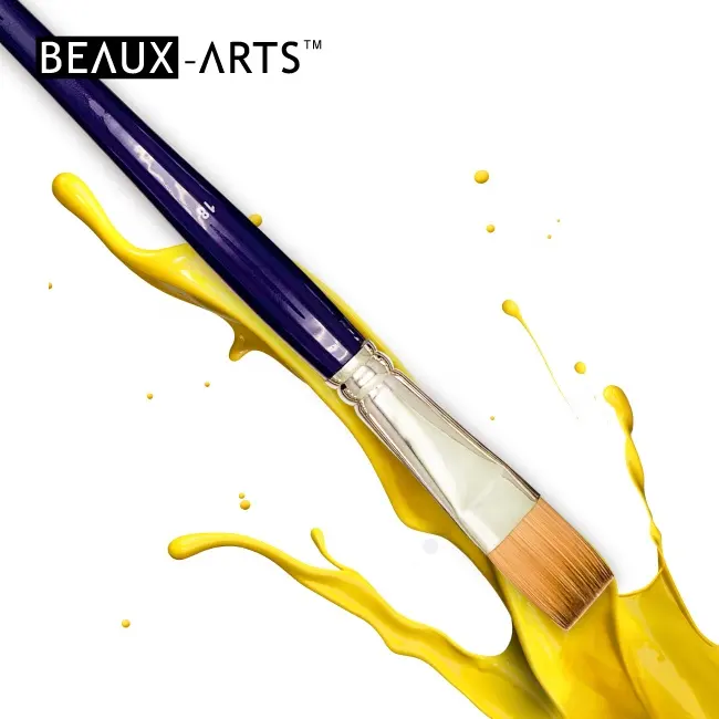 Düz sentetik samur saç sanat boya fırçaları akrilik için boyama seti sanat profesyonel sanat malzemeleri, yağ, suluboya