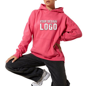 Hot Sales Street Cotton Heavyweight Oversized Women Hoodie Street Casual Drop Shoulder Pullover Loose Women's <b>Hoodies</b> - Product Image 6