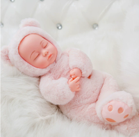 Juguete de Peluche para Dormir, Muñeca Bebé Reborn Realista, Muñeca de Tela con Sonido, Juguete de Peluche Suave para Niños, Compañero para la Hora de Dormir