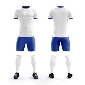 Abbigliamento sportivo per allenamento calcio per adulti maglia di sublimazione rossa solida con tecnica di taglio automatizzata di colore bianco - Product Image 5