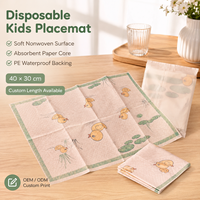 Napperons jetables haut de gamme pour enfants, imprimés sur mesure, 40 cm de large, personnalisables, fabrication OEM directe d'usine, boîte personnalisée, Chine